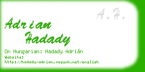 adrian hadady business card
