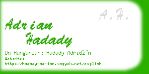 adrian hadady business card